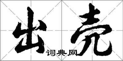 胡问遂出壳行书怎么写