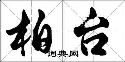 胡问遂柏台行书怎么写