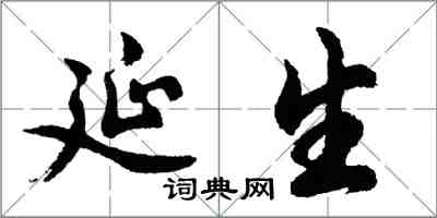 胡问遂延生行书怎么写