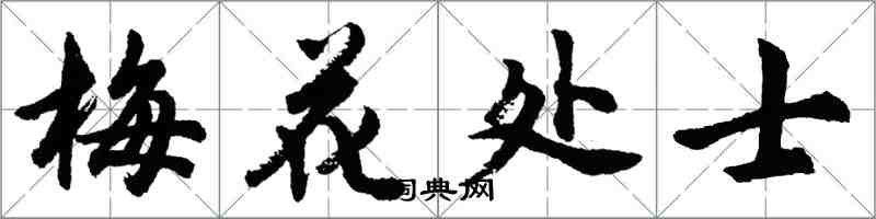 胡问遂梅花处士行书怎么写