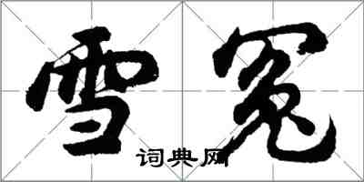 胡问遂雪冤行书怎么写