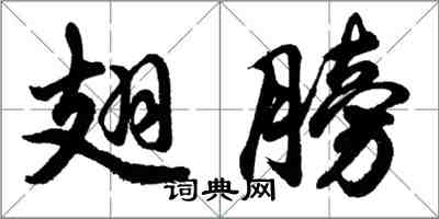 胡问遂翅膀行书怎么写