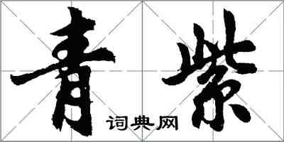 胡问遂青紫行书怎么写