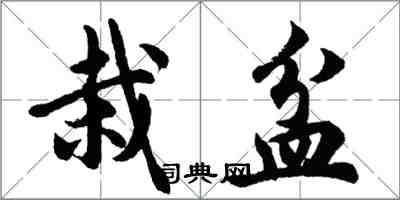 胡问遂栽盆行书怎么写