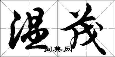 胡问遂温茂行书怎么写