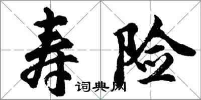 胡问遂寿险行书怎么写