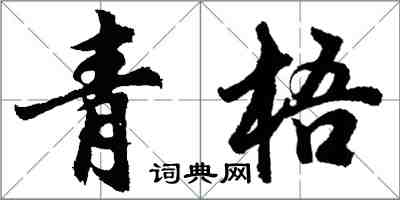 胡问遂青梧行书怎么写