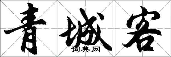 胡问遂青城客行书怎么写