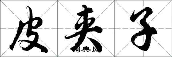 胡问遂皮夹子行书怎么写