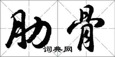 胡问遂肋骨行书怎么写