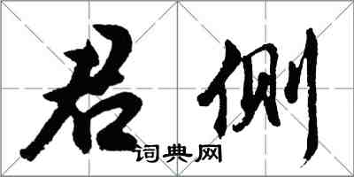 胡问遂君侧行书怎么写