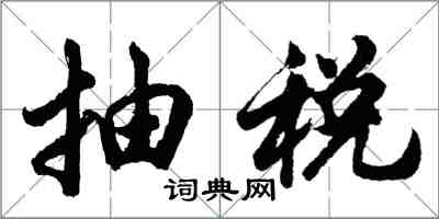 胡问遂抽税行书怎么写