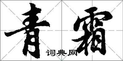 胡问遂青霜行书怎么写