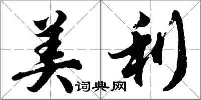 胡问遂美利行书怎么写