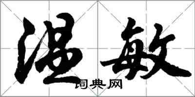 胡问遂温敏行书怎么写