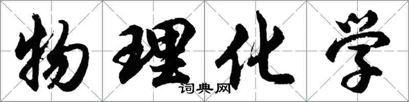 胡问遂物理化学行书怎么写