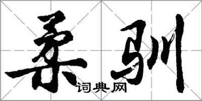 胡问遂柔驯行书怎么写