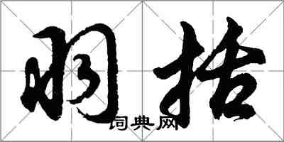 胡问遂羽括行书怎么写