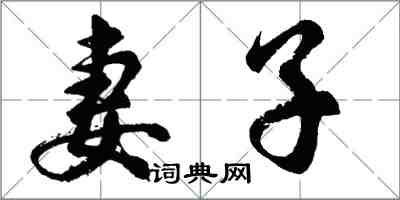 胡问遂妻子行书怎么写