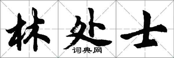 胡问遂林处士行书怎么写