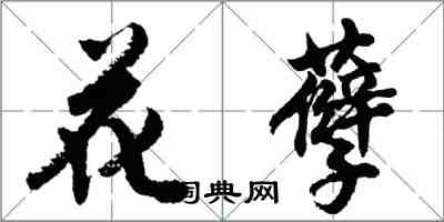 胡问遂花孽行书怎么写