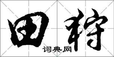 胡问遂田狩行书怎么写