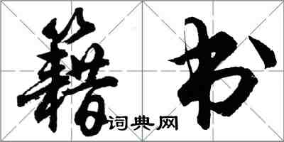 胡问遂籍书行书怎么写