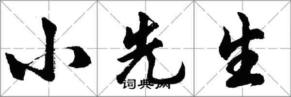 胡问遂小先生行书怎么写