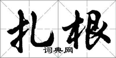 胡问遂扎根行书怎么写