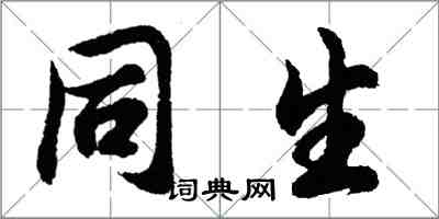 胡问遂同生行书怎么写