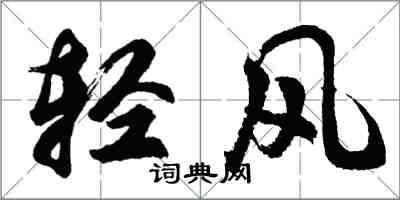 胡问遂轻风行书怎么写