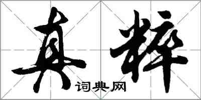 胡问遂真粹行书怎么写