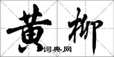 胡问遂黄柳行书怎么写