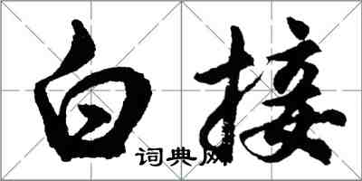 胡问遂白接行书怎么写