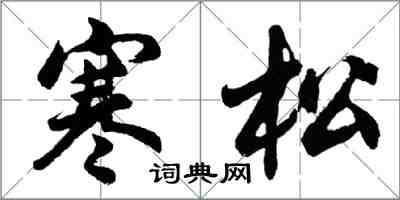 胡问遂寒松行书怎么写