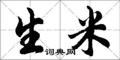 胡问遂生米行书怎么写