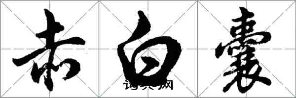 胡问遂赤白囊行书怎么写