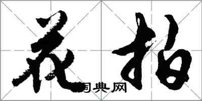 胡问遂花拍行书怎么写