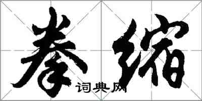 胡问遂拳缩行书怎么写