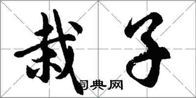 胡问遂栽子行书怎么写