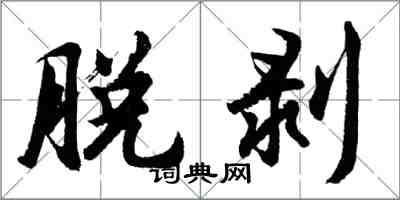 胡问遂脱剥行书怎么写