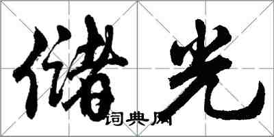 胡问遂储光行书怎么写