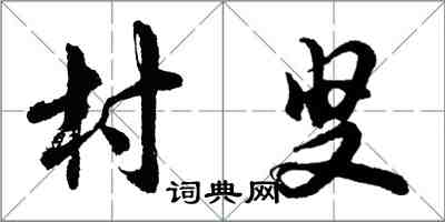 胡问遂村叟行书怎么写