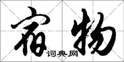 胡问遂宿物行书怎么写