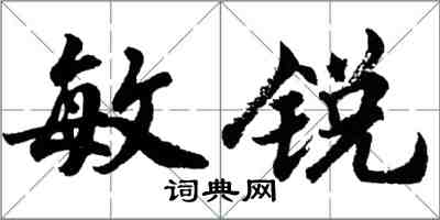 胡问遂敏锐行书怎么写