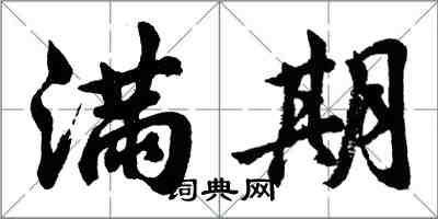 胡问遂满期行书怎么写