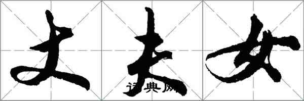 胡问遂丈夫女行书怎么写