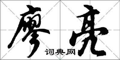 胡问遂廖亮行书怎么写