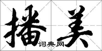 胡问遂播美行书怎么写