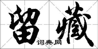 胡问遂留藏行书怎么写